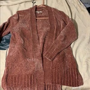 Pink Velvet Cardigan